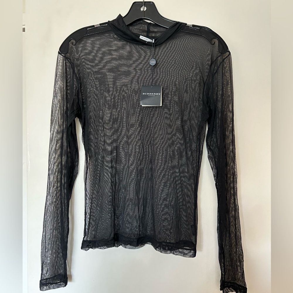 NWT Burberry Mesh Top